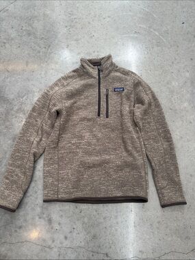 Patagonia Better Sweater 1/4-Zip Fleece – Size S – Brown/Tan Heather